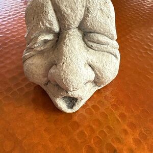 Unique Stone Face Man Head Face Sculpture